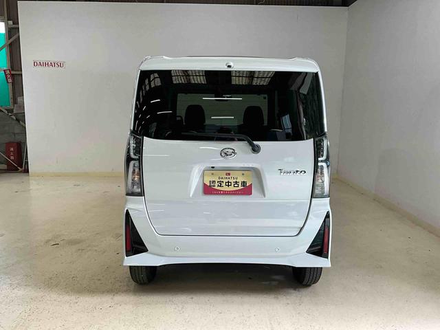 タントカスタムＸ届出済み未使用車　両側リヤパワースライドドアスマートアシスト　両側リヤパワースライドドア　プッシュボタンエンジンスタート　ＬＥＤヘッドライト　オートエアコン　オートライト　シートヒーター　アルミホイール　バックカメラ　コーナーセンサー　ＡＢＳ（京都府）の中古車