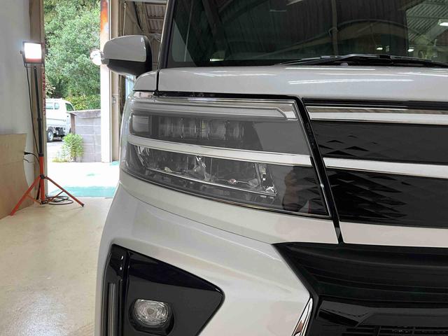 タントカスタムＸ届出済み未使用車　両側リヤパワースライドドアスマートアシスト　両側リヤパワースライドドア　プッシュボタンエンジンスタート　ＬＥＤヘッドライト　オートエアコン　オートライト　シートヒーター　アルミホイール　バックカメラ　コーナーセンサー　ＡＢＳ（京都府）の中古車