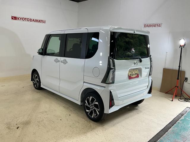 タントカスタムＸ　届出済未使用車ダイハツ認定中古車　予防安全機能スマートアシスト搭載　アイドリングストップ　オートライト　オートマチックハイビーム　ＬＥＤヘッドライト　電動格納ミラー　シートヒーター　キーフリーキー　バックモニター（京都府）の中古車