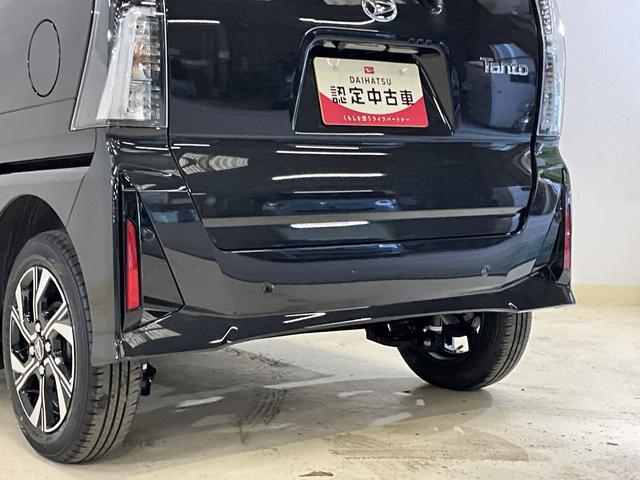タントカスタムＸ　届出済未使用車　シートヒーター　コーナーセンサー届出済未使用車　シートヒーター　前後コーナーセンサー　両側電動スライドドア　電子パーキング　オートブレーキホールド　ＬＥＤヘッドライト　１４インチ純正アルミホイール　スマートキー　プッシュスタート（京都府）の中古車