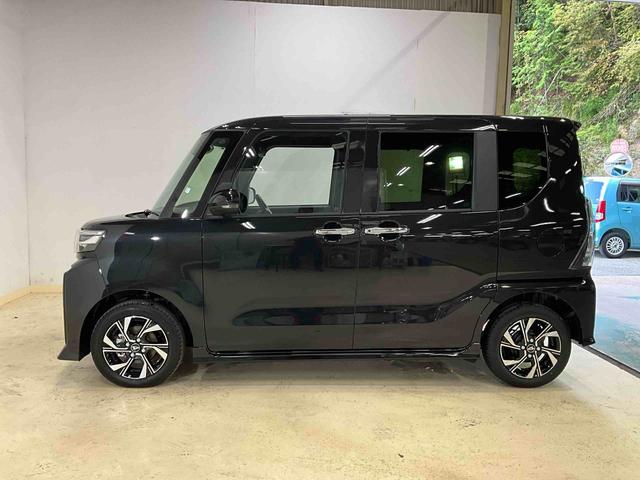 タントカスタムＸ　届出済み未使用車　両側リヤパワースライドドアスマートアシスト　両側リヤパワースライドドア　プッシュボタンエンジンスタート　ＬＥＤヘッドライト　オートエアコン　コーナーセンサー　シートヒーター　アルミホイール　オートライト　バックカメラ　ＡＢＳ（京都府）の中古車