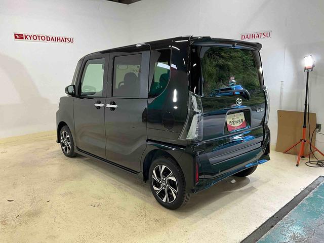 タントカスタムＸ　届出済み未使用車　両側リヤパワースライドドアスマートアシスト　両側リヤパワースライドドア　プッシュボタンエンジンスタート　ＬＥＤヘッドライト　オートエアコン　コーナーセンサー　シートヒーター　アルミホイール　オートライト　バックカメラ　ＡＢＳ（京都府）の中古車