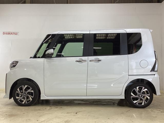 タントカスタムＸ　届出済み未使用車　両側電動スライドドア両側電動スライドドア　前後コーナーセンサー　前席シートヒーター　電子パーキング　オートマチックハイビーム　ＬＥＤヘッドライト　スマートキー　プッシュスタート　１４インチ純正アルミホイール　ＡＢＳ（京都府）の中古車
