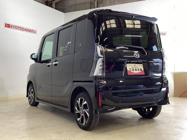 タントカスタムＸ　届出済み未使用車　両側電動スライド　キーフリーバックカメラ対応　両側電動スライドドア　クリアランスソナー　シートヒーター　オートマチックハイビーム　ＬＥＤヘッドライト　キーフリー　プッシュスタート　１４インチ純正アルミホイール　ＬＥＤヘッドランプ（京都府）の中古車