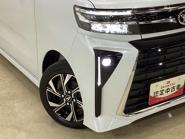 タントカスタムＸ　届出済み未使用車　スマートアシストスマートアシスト　バックカメラ　プッシュボタンエンジンスタート　ＬＥＤヘッドライト　両側リヤパワースライドドア　オートエアコン　コーナーセンサー　アルミホイール　シートヒーター　アイドリングストップ（京都府）の中古車