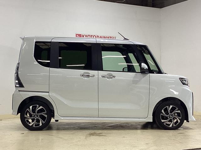 タントカスタムＸ　届出済み未使用車　スマートアシストスマートアシスト　バックカメラ　プッシュボタンエンジンスタート　ＬＥＤヘッドライト　両側リヤパワースライドドア　オートエアコン　コーナーセンサー　アルミホイール　シートヒーター　アイドリングストップ（京都府）の中古車