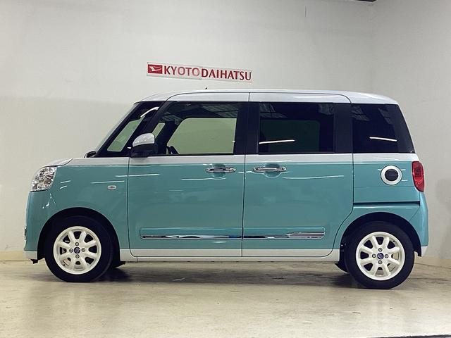 ムーヴキャンバスストライプスGターボ ワンオーナー ナビ ETC クルコンワンオーナー ナビTV バックカメラ ETC プティブクルーズコントロール 前席シートヒーター 両側電動スライドドア 前後コーナーセンサー USB Bluetooth オートライト LEDヘッドライト(京都府)の中古車