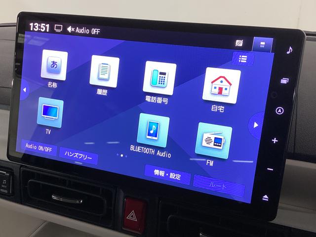 ムーヴキャンバスストライプスGターボ ワンオーナー ナビ ETC クルコンワンオーナー ナビTV バックカメラ ETC プティブクルーズコントロール 前席シートヒーター 両側電動スライドドア 前後コーナーセンサー USB Bluetooth オートライト LEDヘッドライト(京都府)の中古車