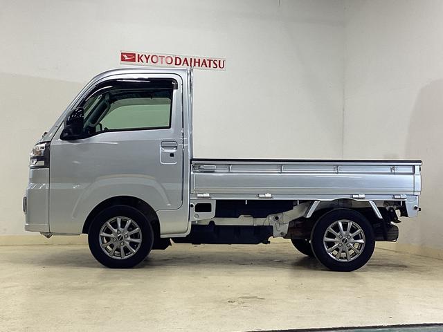 ハイゼットトラックエクストラ切替式４ＷＤ　ＭＴ車　荷台作業灯　前後コーナーセンサー　３方開　オートマチックハイビーム　ＬＥＤヘッドライト　プッシュボタンエンジンスタート　電動格納ミラー　横滑り防止措置　マニュアルエアコン（京都府）の中古車