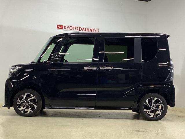 タントカスタムＸ　届出済未使用車　シートヒーター　バックカメラワンオーナー　届出済未使用車　バックカメラ　前後コーナーセンサー　前席シートヒーター　両側電動スライドドア　ＵＳＢ接続　アイドリングストップ　横滑り防止措置　オートライト　１４インチ純正アルミホイール（京都府）の中古車