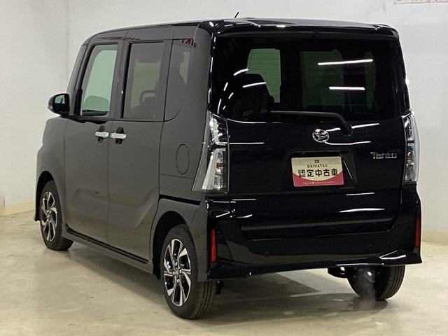 タントカスタムＸ　届出済未使用車　シートヒーター　バックカメラワンオーナー　届出済未使用車　バックカメラ　前後コーナーセンサー　前席シートヒーター　両側電動スライドドア　ＵＳＢ接続　アイドリングストップ　横滑り防止措置　オートライト　１４インチ純正アルミホイール（京都府）の中古車