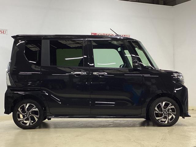 タントカスタムＸ　届出済未使用車　ナビ　バックカメラ　地デジ届出済未使用車　ナビ　フルセグチューナー　ブルートゥース対応　バックカメラ　プッシュボタンエンジンスタート　両側リヤパワースライドドア　ＬＥＤヘッドライト　コーナーセンサー　オートエアコン　ＡＢＳ（京都府）の中古車