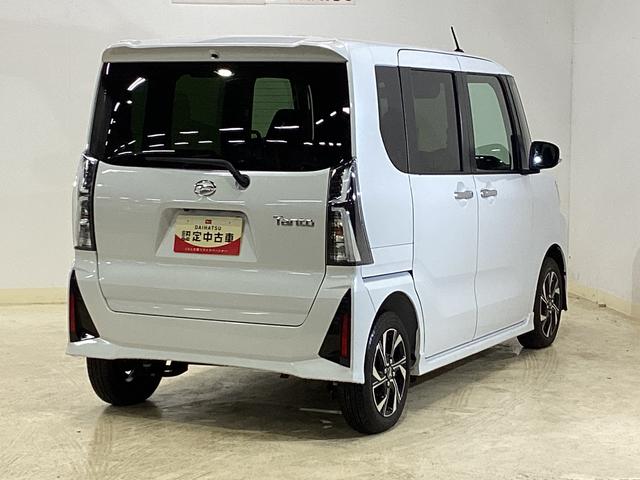 タントカスタムＸ　届け出済み未使用車　両側電動スライド　リアカメラ届け出済み未使用車　バックカメラ　両側電動スライドドア　前席シートヒーター　前後コーナーセンサー　オートマチックハイビーム　１４インチ純正アルミホイール　オートブレーキホールド　ＵＳＢチャージャー（京都府）の中古車