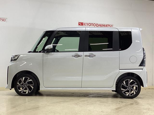 タントカスタムX 届け出済み未使用車 両側電動スライド リアカメラ届け出済み未使用車 ナビ付き バックカメラ 両側電動スライドドア 前席シートヒーター オートマチックハイビーム 前後コーナーセンサー 14インチ純正アルミ オートブレーキホールド USBチャージャー(京都府)の中古車