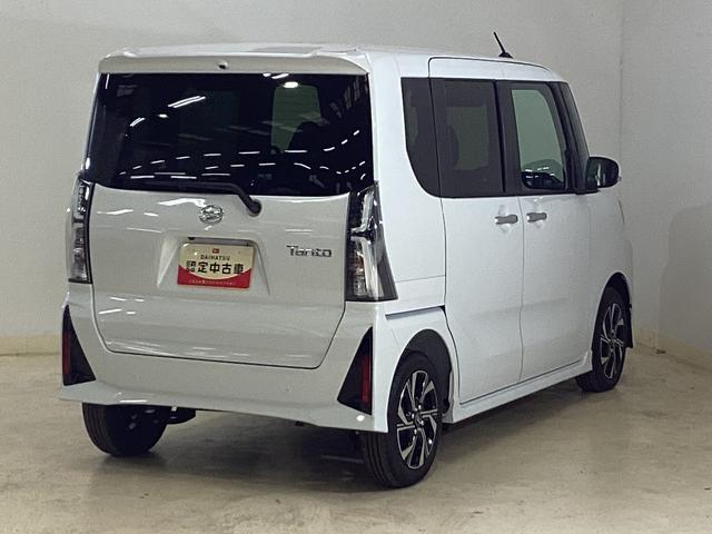 タントカスタムＸ　届出済未使用車　バックカメラ　シートヒーター届出済未使用車　バックカメラ　両側電動スライドドア　前後コーナーセンサー　前席シートヒーター　　オートブレーキホールド　電子パーキング　ＵＳＢチャージャー　ＬＥＤヘッドライト　１４インチ純正アルミ（京都府）の中古車