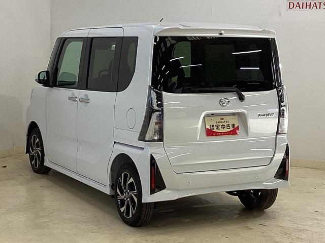 タントカスタムＸ　届出済未使用車　バックカメラ　シートヒーター届出済未使用車　バックカメラ　両側電動スライドドア　前後コーナーセンサー　前席シートヒーター　　オートブレーキホールド　電子パーキング　ＵＳＢチャージャー　ＬＥＤヘッドライト　１４インチ純正アルミ（京都府）の中古車