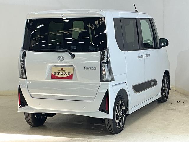 タントカスタムX デモカー バックカメラ 両側電動スライドドアデモカー バックカメラ 両側電動スライドドア 14インチ純正アルミホイール オートマチックハイビーム 前後コーナーセンサー 電子パーキング オートブレーキホールド USBチャージャー プッシュスタート(京都府)の中古車