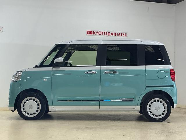 ムーヴキャンバスストライプスＧ　届け出済み未使用車　両側電動スライドドア届出済未使用車　バックカメラ　両側電動スライドドア　シートヒーター　ホットカップホルダー　オートマチックハイビーム　前後コーナーセンサー　電子パーキング　オートブレーキホールド　ＵＳＢチャージャー（京都府）の中古車