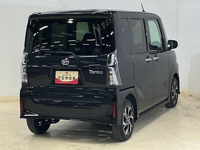タントカスタムＸ　デモカー　バックカメラ　両側電動スライドドアデモカー　バックカメラ　両側電動スライドドア　前席シートヒーター　１４インチ純正アルミホイール　オートマチックハイビーム　前後コーナーセンサー　電子パーキング　オートブレーキホールド　プッシュスタート（京都府）の中古車