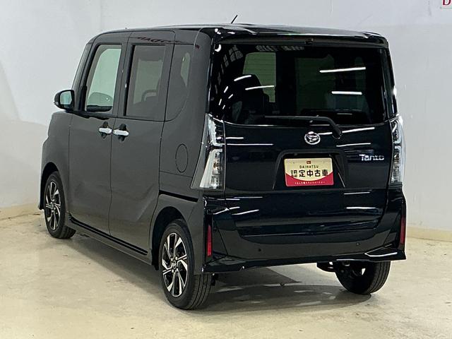 タントカスタムＸ　デモカー　バックカメラ　両側電動スライドドアデモカー　バックカメラ　両側電動スライドドア　前席シートヒーター　１４インチ純正アルミホイール　オートマチックハイビーム　前後コーナーセンサー　電子パーキング　オートブレーキホールド　プッシュスタート（京都府）の中古車