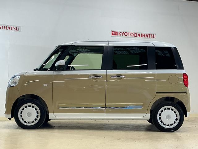 ムーヴキャンバスストライプスG 届出済み未使用車 全周囲カメラ シートヒータ届出済み未使用車 パノラマモニター 両側電動スライドドア 前席シートヒーター 前後コーナーセンサー 電子パーキング オートブレーキホールド ホッとカップホルダー USBチャージャー LEDヘッドライト(京都府)の中古車