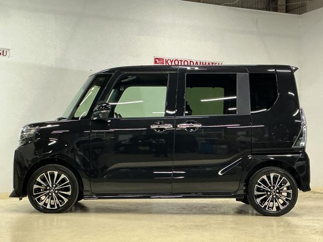 タントカスタムRS ターボ 届出済未使用車 全周囲カメラ ETC届出済未使用車 ターボ パノラマモニター ETC 両側電動スライド アダプティブクルーズコントロール 前後コーナーセンサー シートヒーター 電子パーキング オートブレーキホールド USBチャージャー(京都府)の中古車