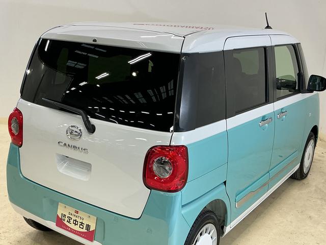 ムーヴキャンバスストライプスＧ　デモカー　パノラマモニター　両側電動スライドデモカー　パノラマモニター　両側電動スライドドア　前席シートヒーター　前後コーナーセンサー　ホッとカップホルダー　電子パーキング　オートブレーキホールド　ＵＳＢチャージャー　オートマチックハイビーム（京都府）の中古車