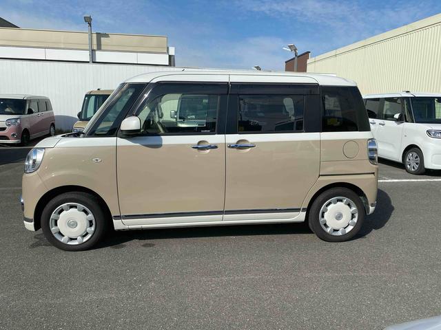 ムーヴキャンバスＧメイクアップ　ＳＡIII　パノラマモニターダイハツ認定中古車　予防安全機能スマートアシスト搭載　アイドリングストップ　パノラマモニター　両側パワースライドドア　シートリフター　フォグランプ　ナビゲーションセキュリティアラーム　キーフリーキー（京都府）の中古車