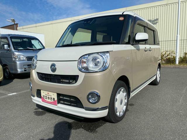 ムーヴキャンバスＧメイクアップ　ＳＡIII　パノラマモニターダイハツ認定中古車　予防安全機能スマートアシスト搭載　アイドリングストップ　パノラマモニター　両側パワースライドドア　シートリフター　フォグランプ　ナビゲーションセキュリティアラーム　キーフリーキー（京都府）の中古車