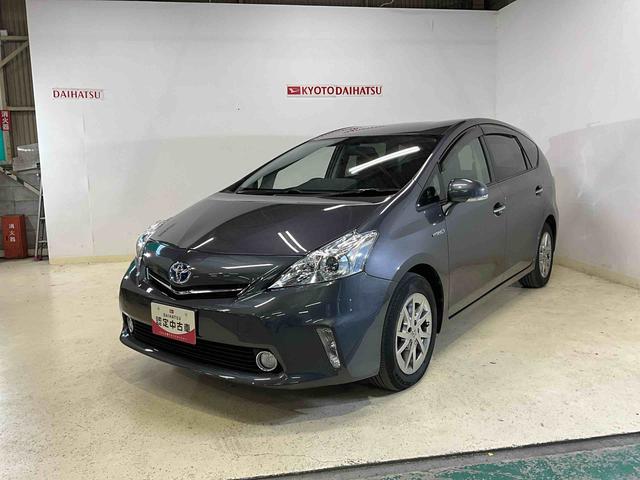 プリウスアルファS チューン ブラックナビ バックカメラ ETC キーフリー ハイブリッド オートエアコン オートライト プッシュボタンスタート デュアルエアバッグ ABS 安全ボディ バイザーマット付 電動格納ドアミラー(京都府)の中古車