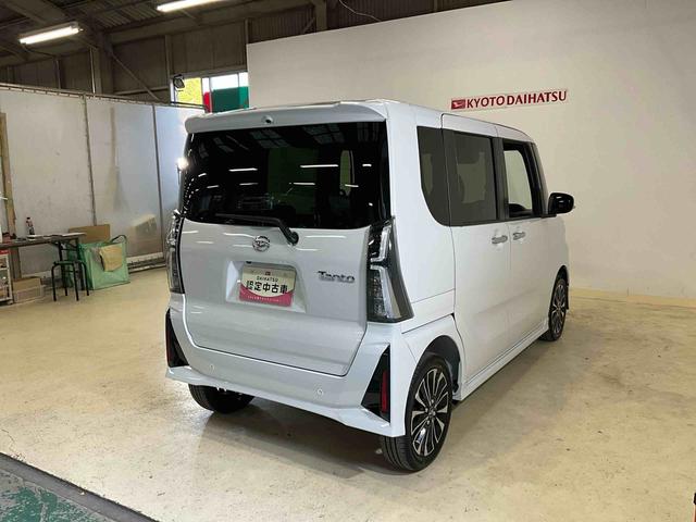 タントカスタムＲＳ　ターボ　４ＷＤ　クルーズコントロール　ＥＴＣカスタムＲＳ　ターボ　４ＷＤ　クルーズコントロール　ＥＴＣ　届出済未使用車　バックカメラ　前席シートヒーター　ＬＥＤヘッドランプ　スマートキー２個　スマアシ　衝突回避支援システム　純正アルミ（京都府）の中古車