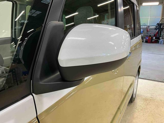 ムーヴキャンバスストライプスＧ　届出済未使用車　スマートアシスト届出済未使用車　スマートアシスト　バックカメラ　プッシュボタンエンジンスタート　両側リヤパワースライドドア　ＬＥＤヘッドライト　コーナーセンサー　シートヒーター　オートエアコン　オートライト　ＡＢＳ（京都府）の中古車