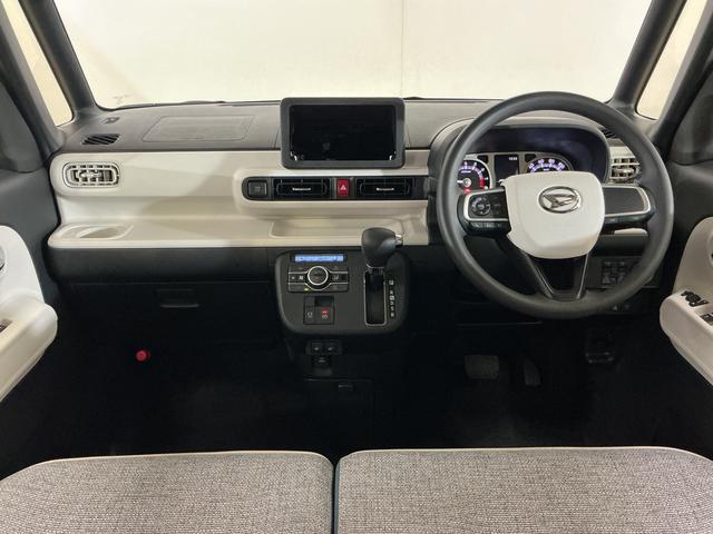 ムーヴキャンバスストライプスＧ　届出済み未使用車　全周囲カメラ　電動スライド届出済み未使用車　パノラマモニター　両側電動スライドドア　前席シートヒーター　前後コーナーセンサー　電子パーキング　オートブレーキホールド　ホッとカップホルダー　ＵＳＢチャージャー　横滑り防止措置（京都府）の中古車