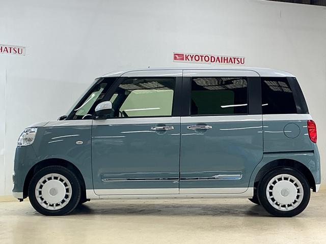 ムーヴキャンバスストライプスG 届出済未使用車 両側リヤパワースライドドア届出済未使用車 スマートアシスト バックカメラ 両側リヤパワースライドドア プッシュボタンエンジンスタート LEDヘッドライト コーナーセンサ オートエアコン オートライト シートヒーター ABS(京都府)の中古車