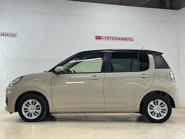 パッソモーダ　Ｓ　ワンオーナー　ナビ　バックカメラ　ツートンワンオーナー　ナビ　バックカメラ　Ｂｌｕｅｔｏｏｔｈ　ツートンカラー／ルーフ黒　衝突軽減ブレーキ　ＬＥＤヘッドライト　プッシュスタート　横滑り防止装置　スペアキー　アイドリングストップ　オートエアコン（京都府）の中古車