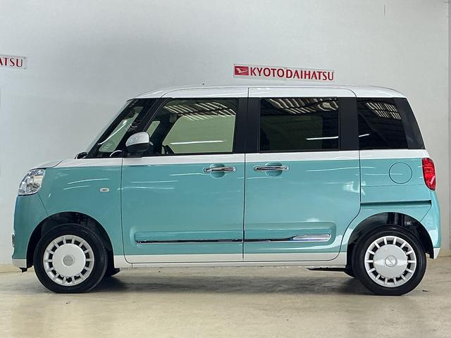 ムーヴキャンバスストライプスG 届出済み未使用車 4WD バックカメラ届出済み未使用車 4WD バックカメラ 両側電動スライドドア 前後コーナーセンサー 前席シートヒーター 電子パーキング オートブレーキホールド オートマチックハイビーム ホッとカップホルダー USB(京都府)の中古車