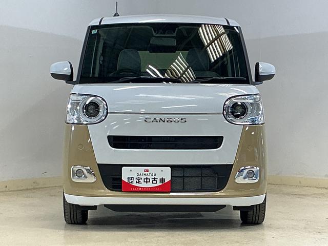 ムーヴキャンバスストライプスＧ　届出済み未使用車　バックカメラ　電動スライド届出済み未使用車　バックカメラ　両側電動スライドドア　前後コーナーセンサー　前席シートヒーター　電子パーキング　オートブレーキホールド　オートマチックハイビーム　ホッとカップホルダー　プッシュスタート（京都府）の中古車