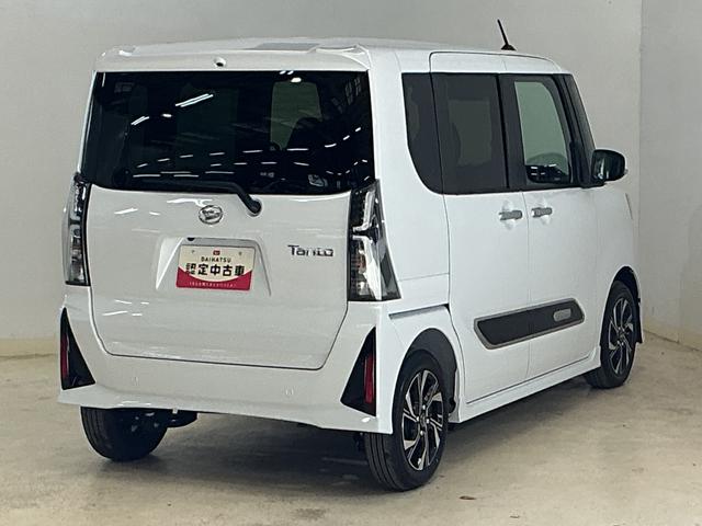 タントカスタムX 届出済み未使用車 パノラマモニター 電動スライド届出済み未使用車 パノラマモニター 両側電動スライドドア 前席シートヒーター 前後コーナーセンサー 電子パーキング オートブレーキホールド オートマチックハイビーム 14インチ純正アルミホイール(京都府)の中古車