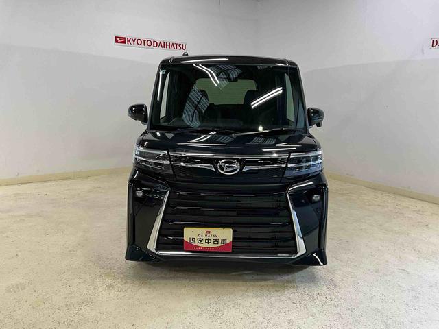 タントカスタムＸ　届出済未使用車ダイハツ認定中古車　アイドリングストップ　予防安全機能スマートアシスト搭載　オートライト　オートマチックハイビーム　ＬＥＤヘッドライト　パノラマモニター　キーフリーキー　電動格納ミラー　シートヒーター（京都府）の中古車