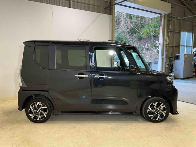 タントカスタムＸ　届出済未使用車ダイハツ認定中古車　アイドリングストップ　予防安全機能スマートアシスト搭載　オートライト　オートマチックハイビーム　ＬＥＤヘッドライト　パノラマモニター　キーフリーキー　電動格納ミラー　シートヒーター（京都府）の中古車