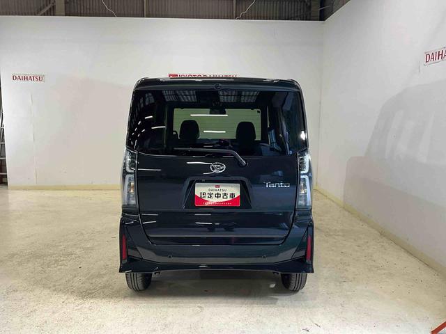 タントカスタムＸ　届出済未使用車ダイハツ認定中古車　アイドリングストップ　予防安全機能スマートアシスト搭載　オートライト　オートマチックハイビーム　ＬＥＤヘッドライト　パノラマモニター　キーフリーキー　電動格納ミラー　シートヒーター（京都府）の中古車