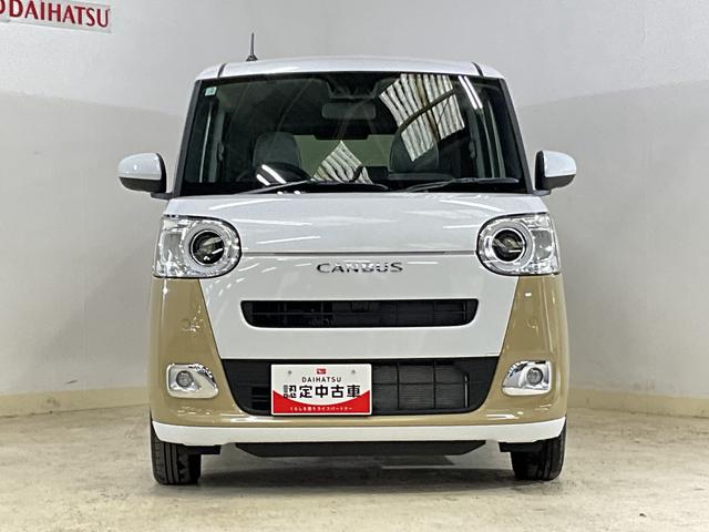 ムーヴキャンバスストライプスＧ　デモカー　バックカメラ　両側電動スライドドアデモカー　バックカメラ　両側電動スライドドア　前席シートヒーター　前後コーナーセンサー　電子パーキング　オートマチックハイビーム　オートブレーキホールド　ホッとカップホルダー　ＵＳＢチャージャー（京都府）の中古車