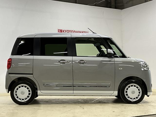 ムーヴキャンバスストライプスＧ　届出済み未使用車　バックカメラ届出済み未使用車　バックカメラ　両側電動スライドドア　前席シートヒーター　前後コーナーセンサー　電子パーキング　オートブレーキホールド　オートマチックハイビーム　ホットカップホルダー（京都府）の中古車