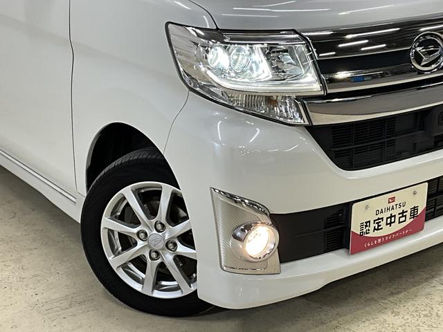 タントカスタムＸ　ＳＡ　ワンオーナー　４ＷＤ　ＣＤオーディオワンオーナー　４ＷＤ　ＣＤオーディオ　片側電動スライドドア　１４インチ純正アルミホイール　ＬＥＤヘッドライト　オートライト　横滑り防止装置　フォグライト　ドアバイザー　スマートキー　プッシュスタート（京都府）の中古車