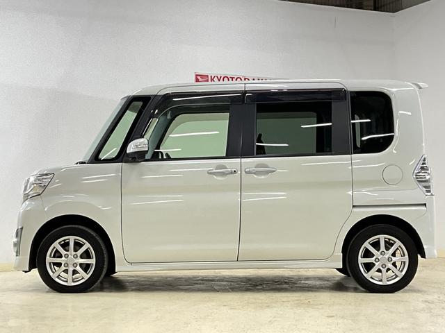 タントカスタムＸ　ＳＡ　ワンオーナー　４ＷＤ　ＣＤオーディオワンオーナー　４ＷＤ　ＣＤオーディオ　片側電動スライドドア　１４インチ純正アルミホイール　ＬＥＤヘッドライト　オートライト　横滑り防止装置　フォグライト　ドアバイザー　スマートキー　プッシュスタート（京都府）の中古車