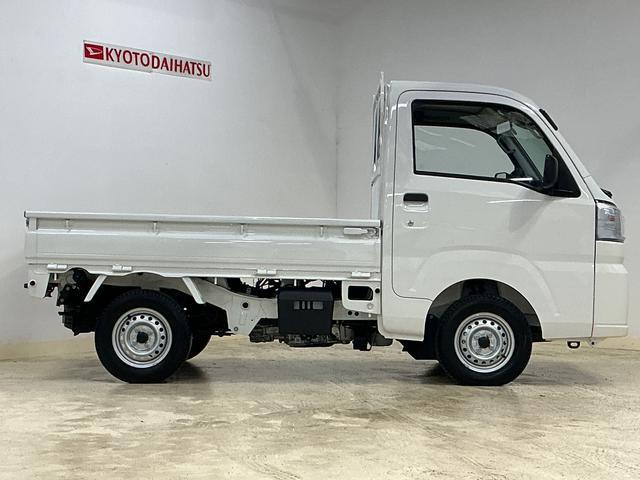 ハイゼットトラックスタンダード　ワンオーナー　４ＷＤ　ＣＶＴ車　ラジオデッキワンオーナー　切替式４ＷＤ　ＣＶＴ車　ラジオデッキ　コーナーセンサー　３方開　オートライト　スペアキー　横滑り防止装置　アイドリングストップ　スマートアシスト　１２Ｖ電源ソケット　マニュアルエアコン（京都府）の中古車