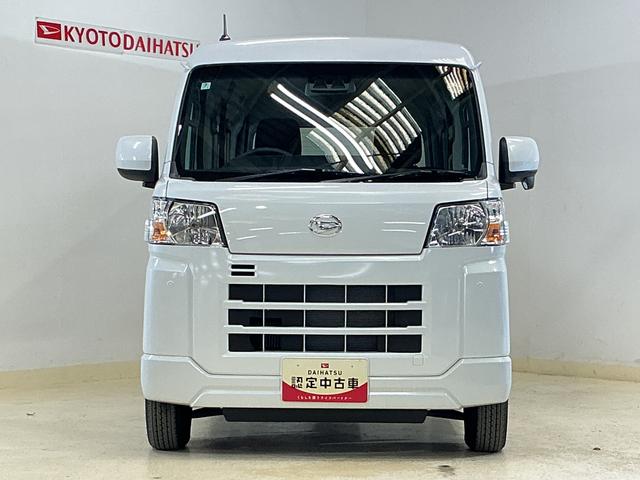 ハイゼットカーゴクルーズターボ　切替式４ＷＤ　ＣＶＴ車　両側スライドドア切替式４ＷＤ　ＣＶＴ車　両側スライドドア　前後コーナーセンサー　オートマチックハイビーム　オートライト　スマートキー　キーレスエントリー　プッシュスタート　横滑り防止装置　盗難防止装置　電動格納ミラー（京都府）の中古車