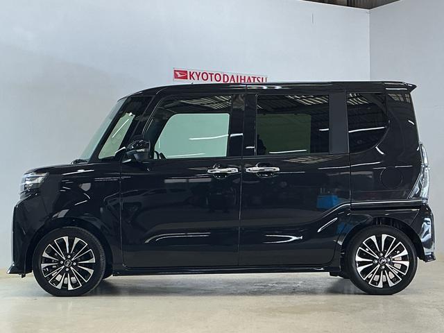 タントカスタムＲＳ　届出済み未使用車　ターボ　パノラマモニター届出済み未使用車　ターボ　パノラマモニター　両側電動スライドドア　コーナーセンサー　前席シートヒーター　電子パーキング　オートブレーキホールド　オートマチックハイビーム　１５インチ純正アルミホイール（京都府）の中古車