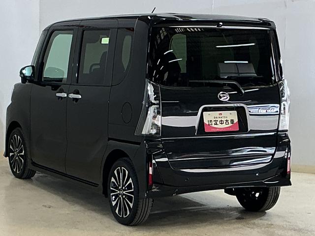 タントカスタムＲＳ　届出済み未使用車　ターボ　パノラマモニター届出済み未使用車　ターボ　パノラマモニター　両側電動スライドドア　コーナーセンサー　前席シートヒーター　電子パーキング　オートブレーキホールド　オートマチックハイビーム　１５インチ純正アルミホイール（京都府）の中古車