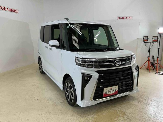 タントカスタムＸ衝突被害軽減ブレーキシステム　両側電動スライドドア　ディスプレイオーディオ　オートエアコン　運転席助手席カーテンシールドエアバック　キーフリーシステム　プッシュボタンスタート　アルミホイール　ＡＢＳ（京都府）の中古車